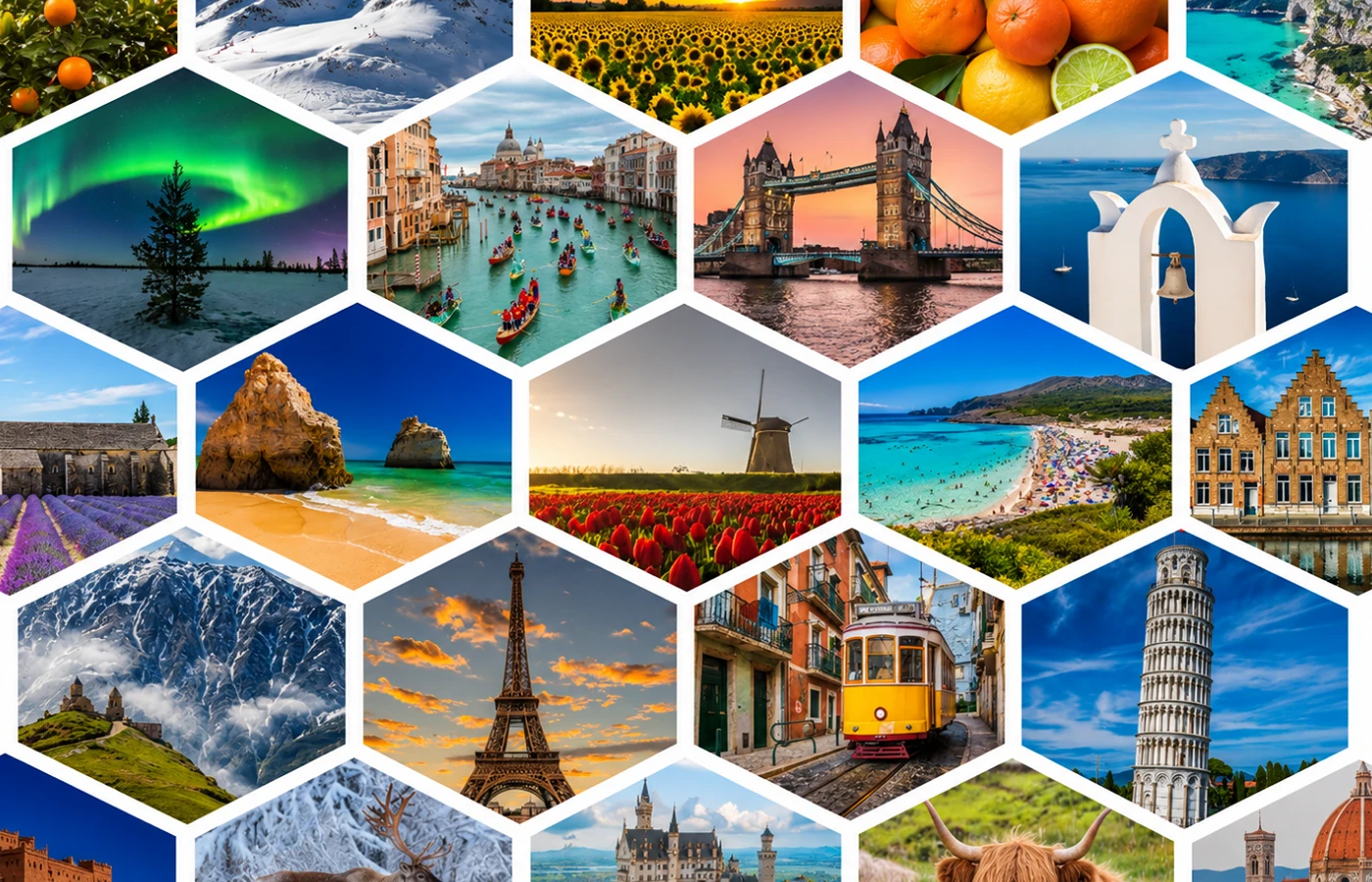 composicion destinos de Europa