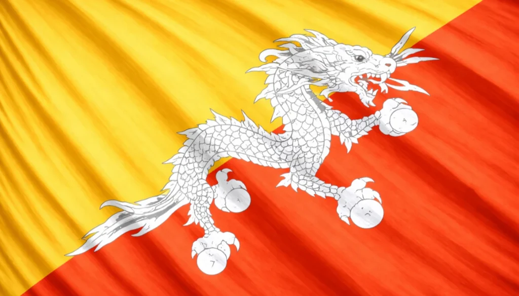 bandera de Bután