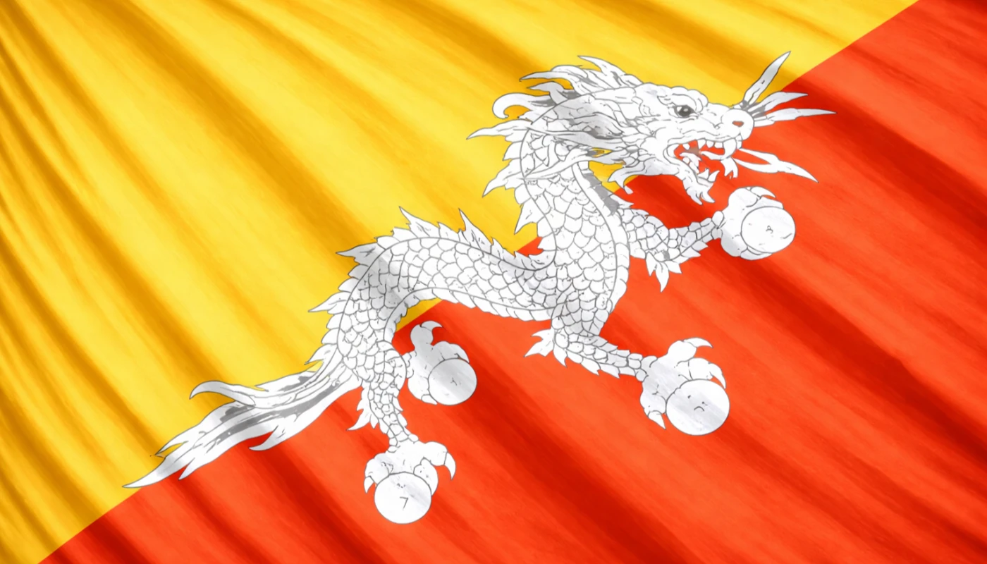bandera de Bután