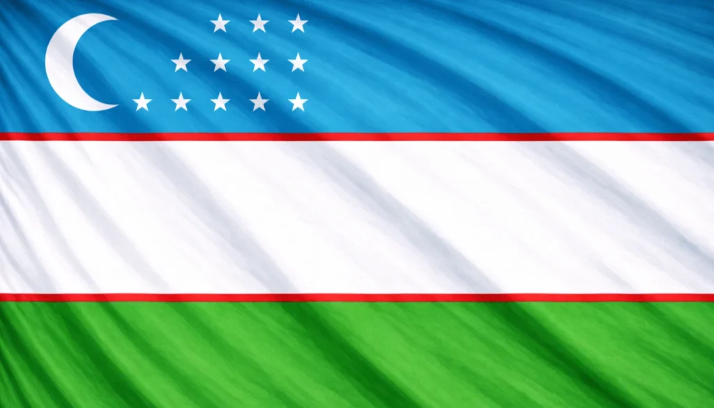 bandera de Uzbekistán