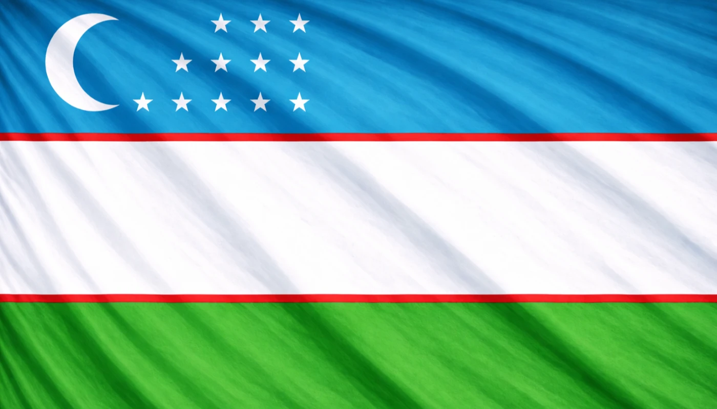 bandera de Uzbekistán