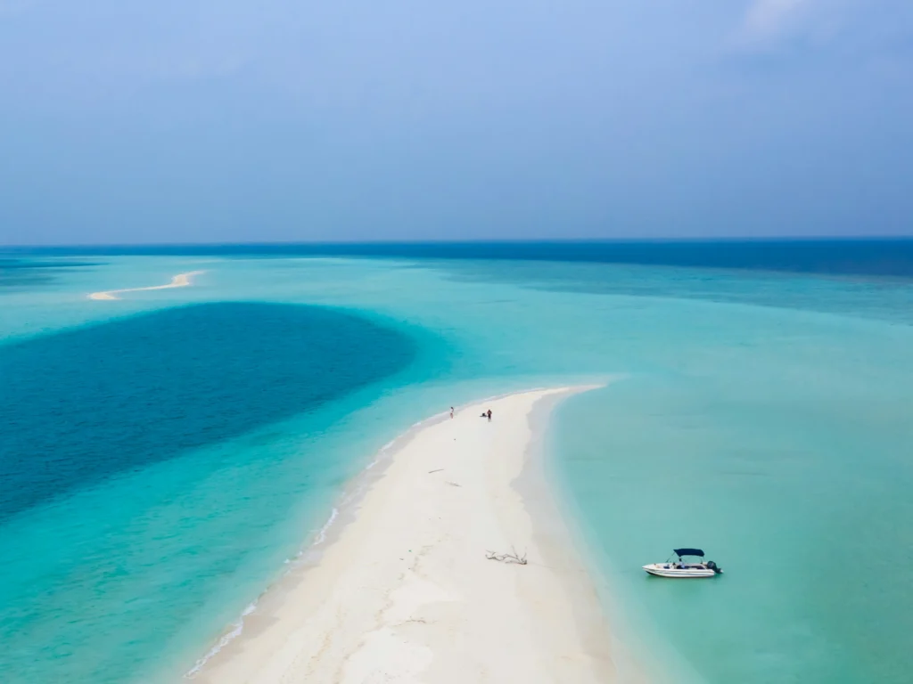 sandbank en Maldivas